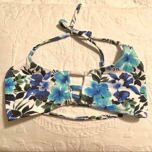 Midori Blue Hibiscus Mau Loa Bikini Top